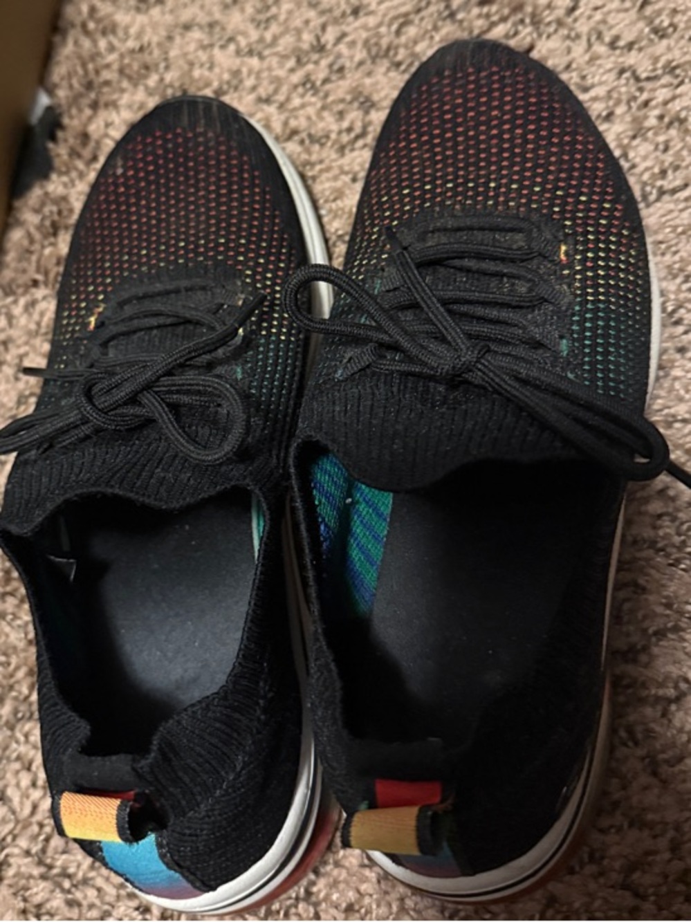 Sketchers Black Rainbow Knit Sneakers
